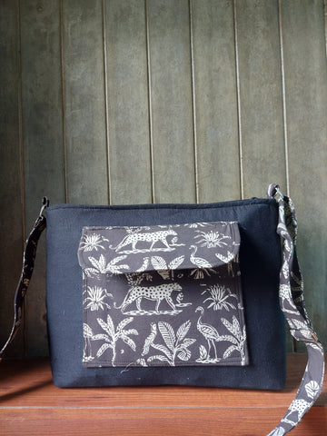 Cotton Rectangle Bag - Black