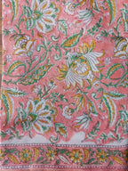 Chanderi Suit Set - Peach Floral