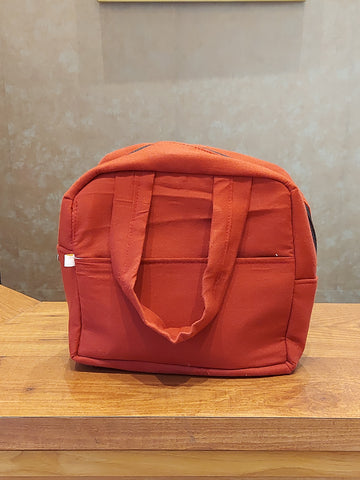 Cotton Tiffin Bag-Maroon