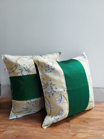 Cushion Cover - Yellow + Green