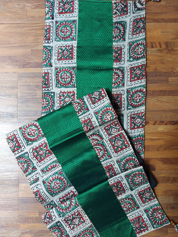 Falling Table Runner - Green + Green Khun