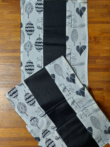 Falling Table Runner - White + Black Khun