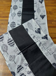Falling Table Runner - White + Black Khun