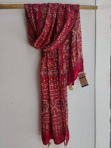 Modal Silk Ajrakh Stole