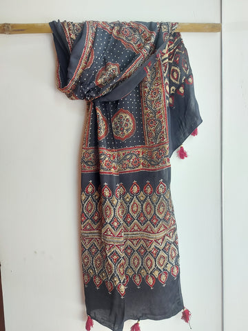 Modal Silk Ajrakh Stole