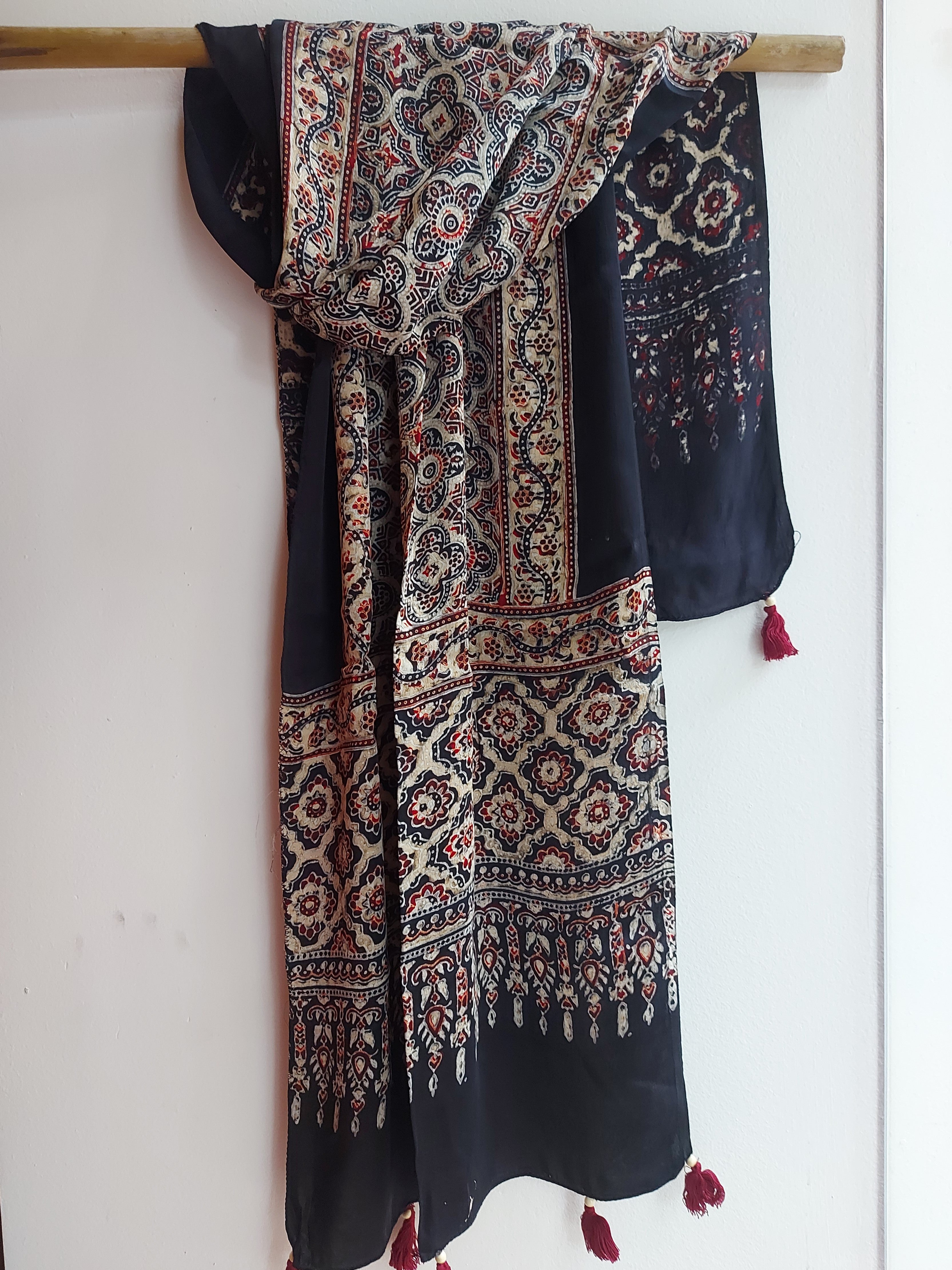 Modal Silk Ajrakh Stole