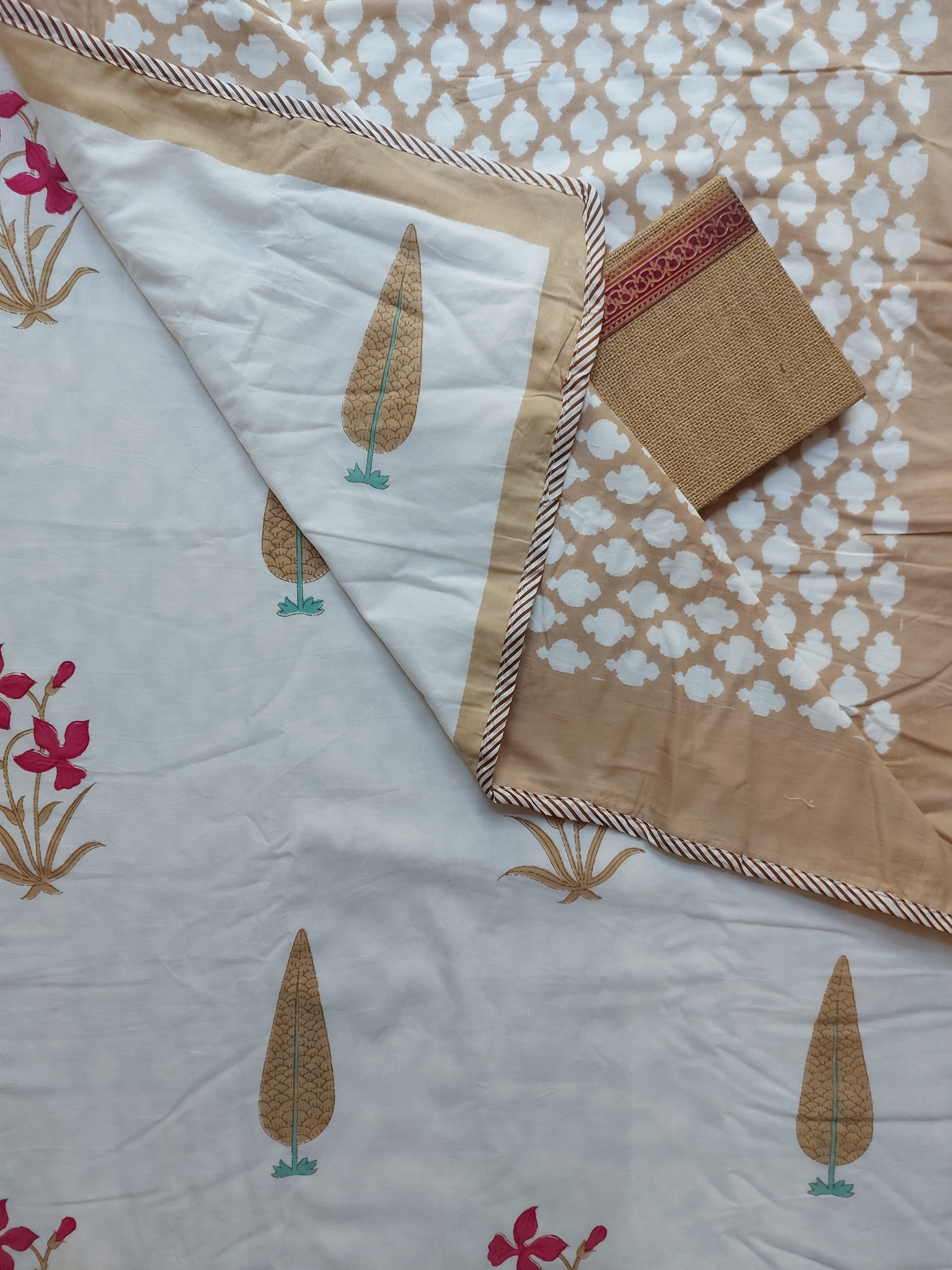 Sanganeri Single Dohar - Pink