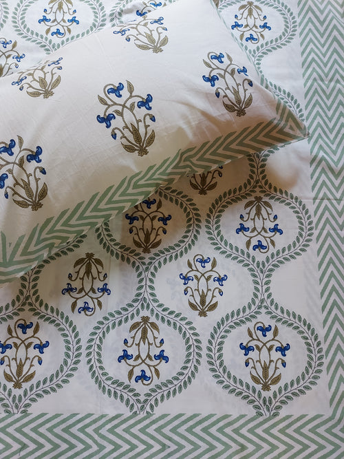 Baagh Double Bedsheet - Blue