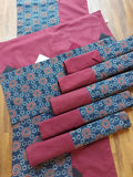 Table Mat & Table Runner Set - Blue Ajrakh