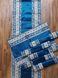 Table Mat & Table Runner Set - White + Blue Khun