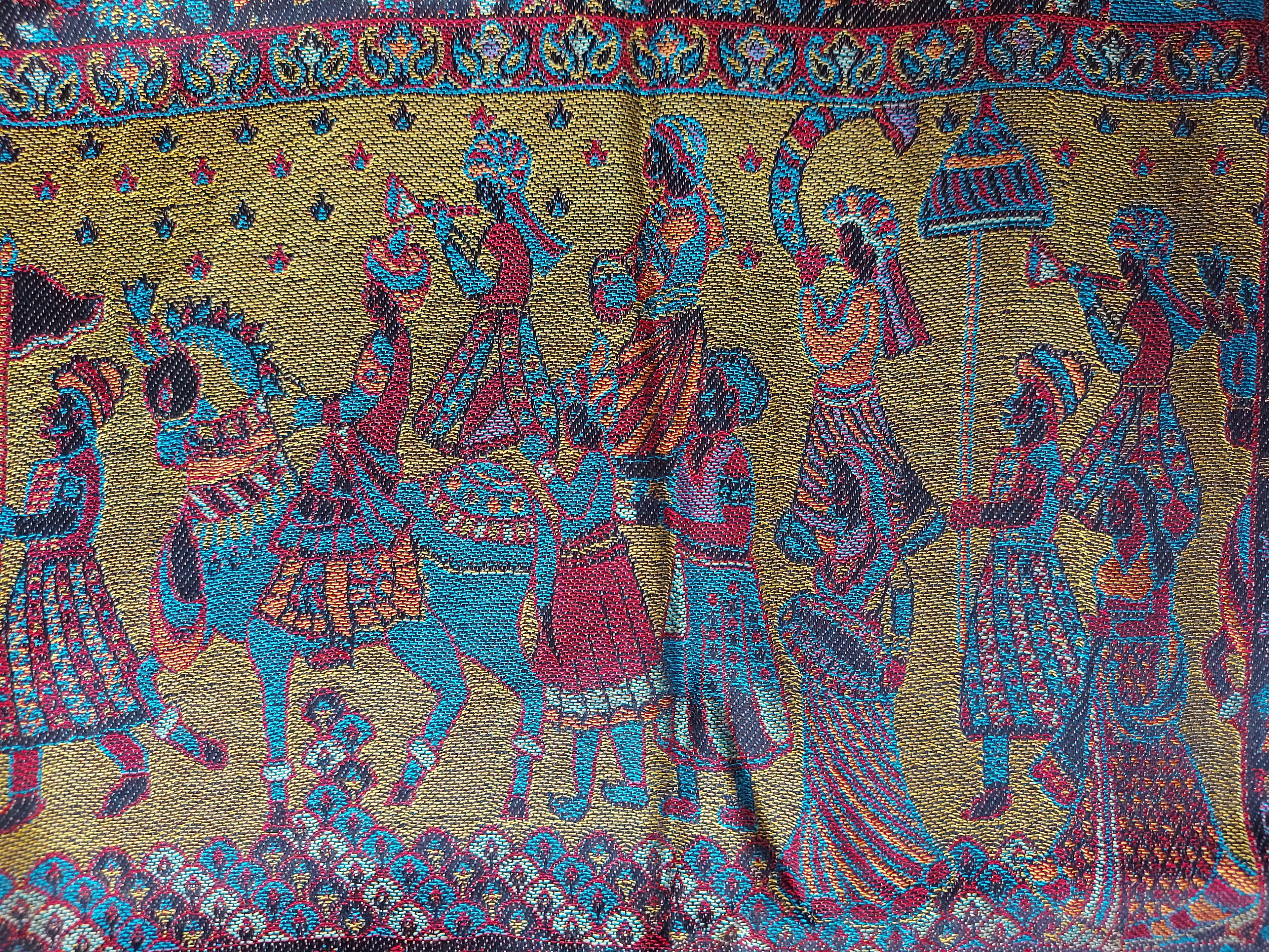 Kashmiri Floral Stole-cum-Shawl