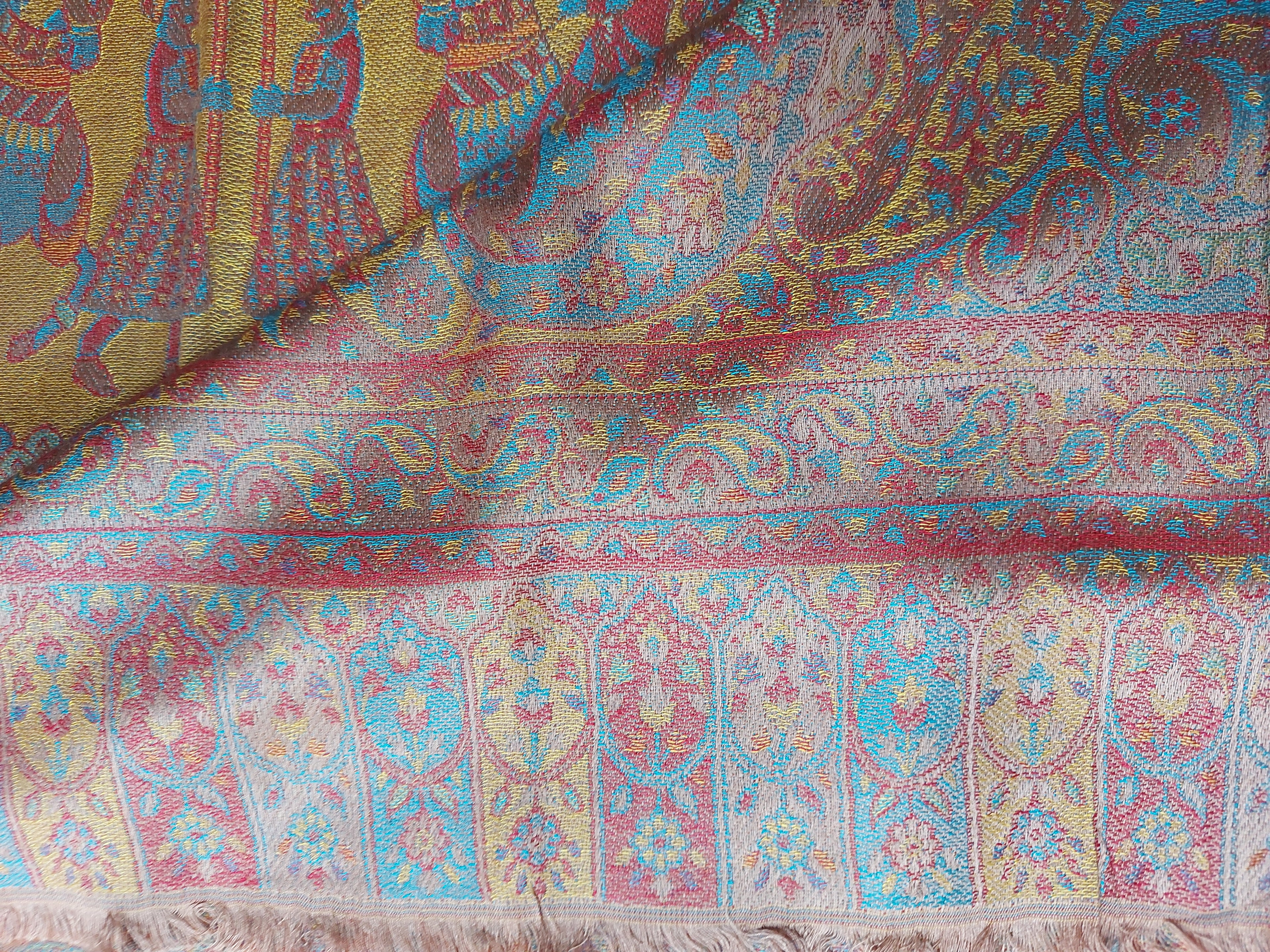 Kashmiri Floral Stole-cum-Shawls
