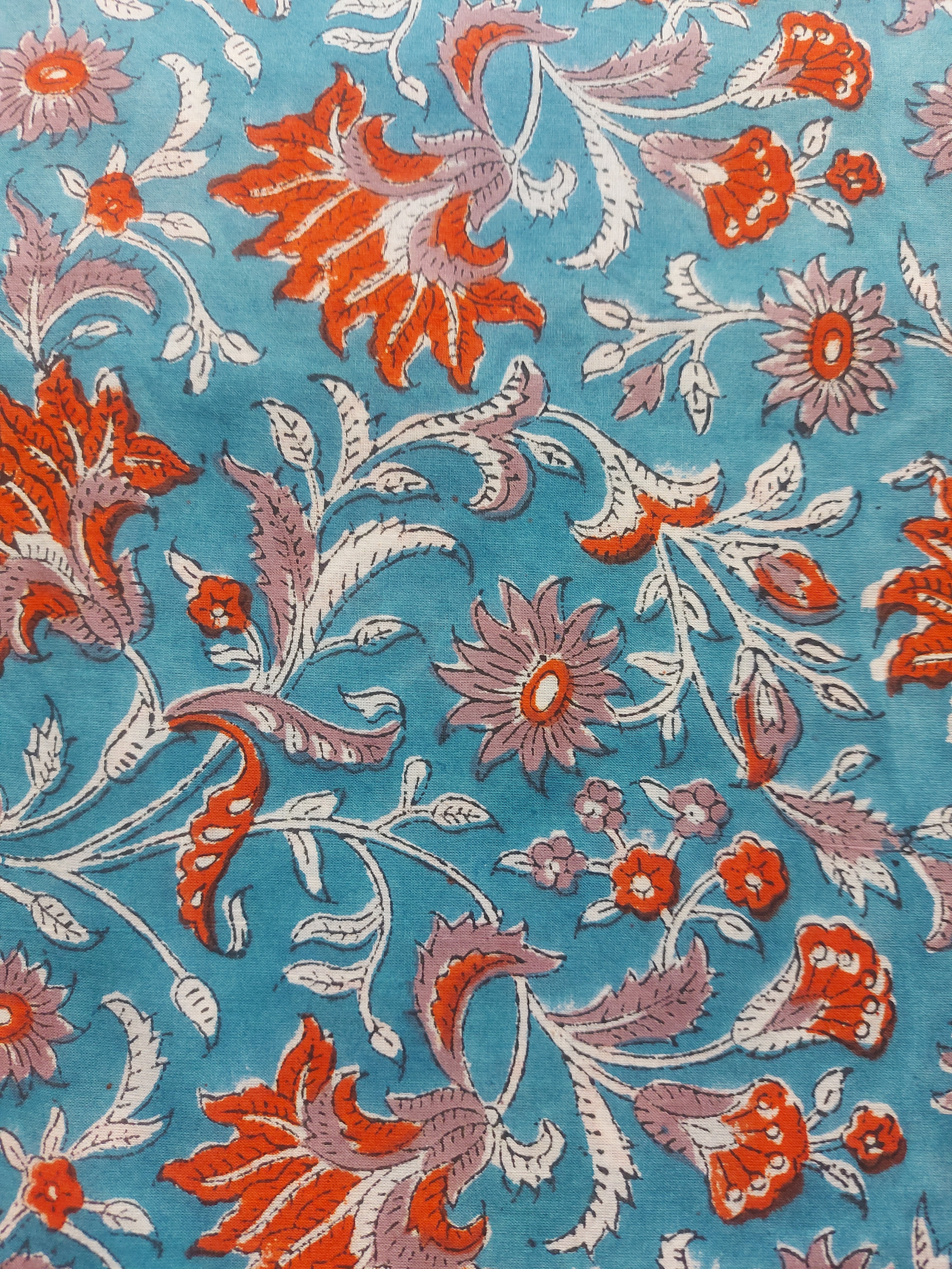 Sanganeri Cotton Suit Set - Blue