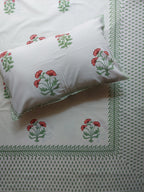 Baagh Double Bedsheet - Peach