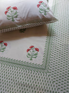 Baagh Double Bedsheet - Peach