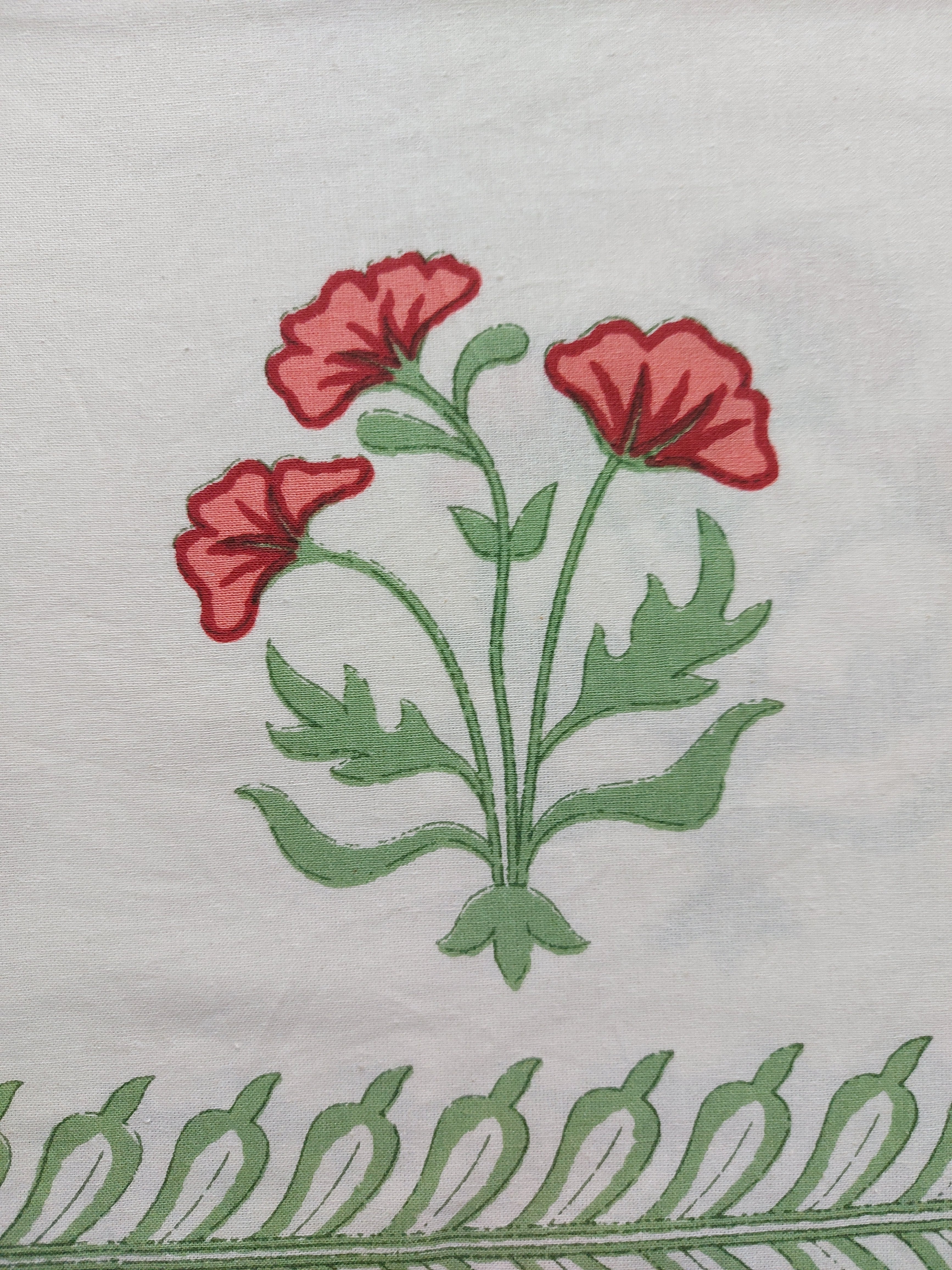 Baagh Double Bedsheet - Peach