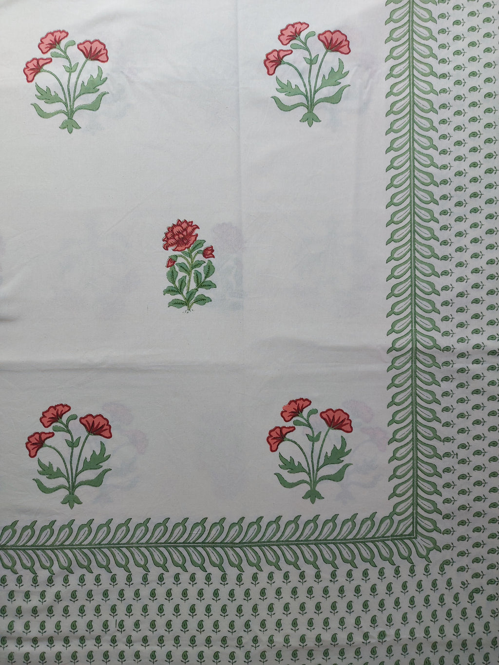 Baagh Double Bedsheet - Peach