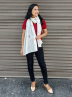 RUI - Organic Cotton Stole with Embroidery