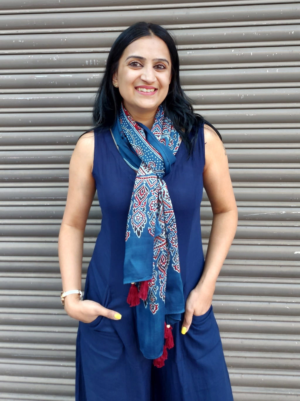 Modal Silk Ajrakh Stole