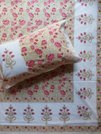 Baagh Double Bedsheet - Mustard Yellow