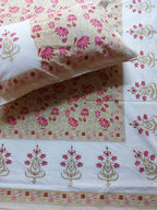 Baagh Double Bedsheet - Mustard Yellow
