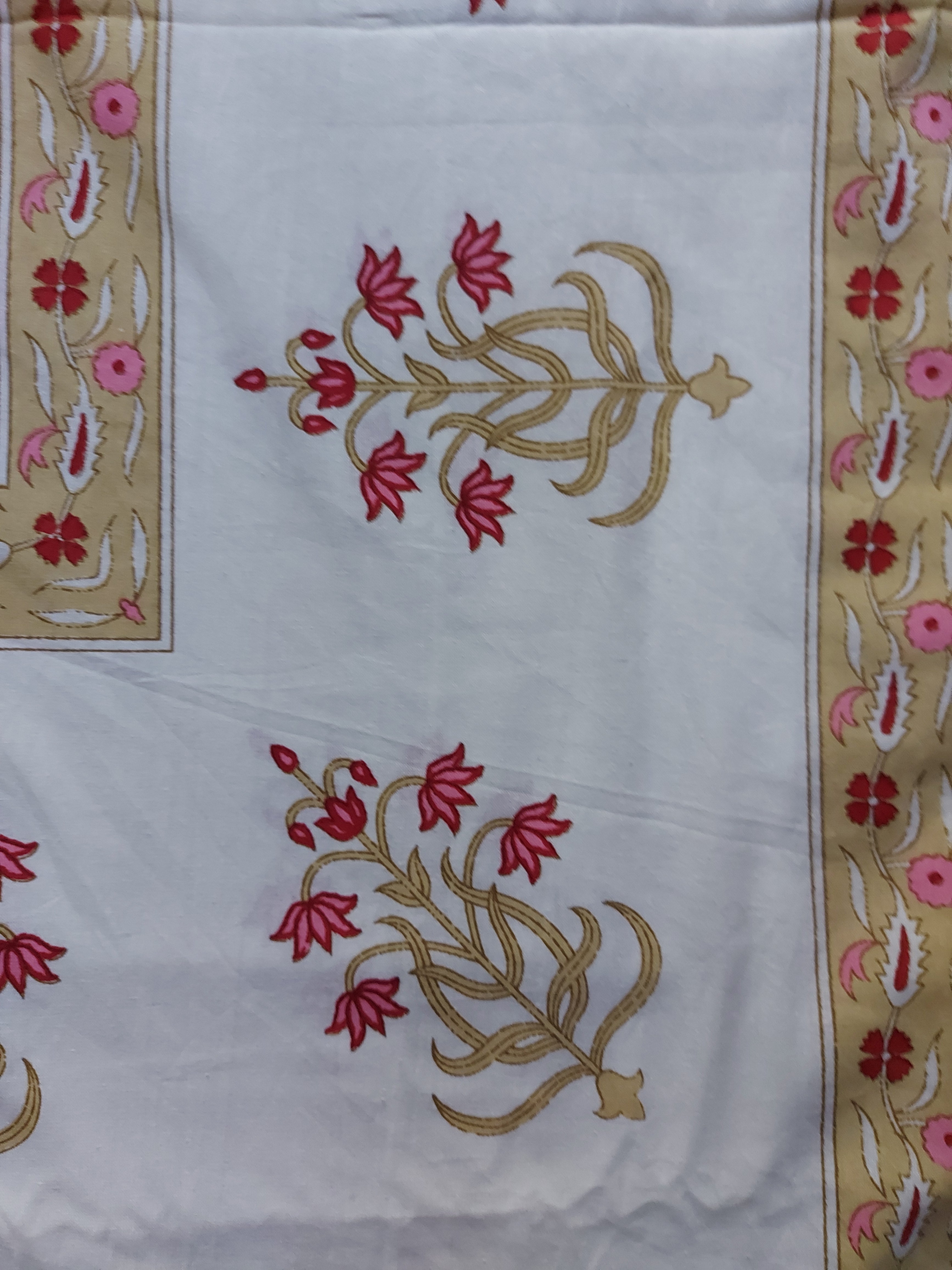 Baagh Double Bedsheet - Mustard Yellow
