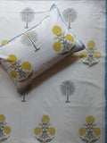 Baagh Double Bedsheet - Yellow