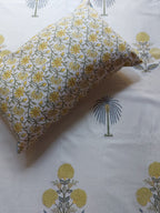 Baagh Double Bedsheet - Yellow