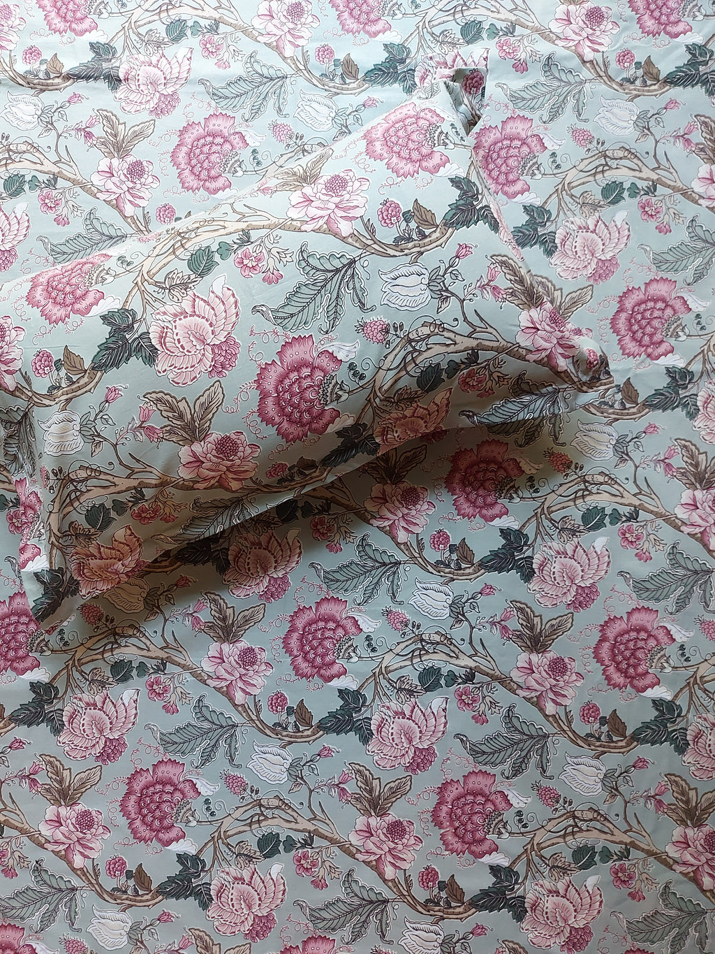 Floral Double Bedsheet - Green