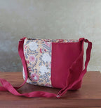 Cotton Rectangle Bag - Yellow & Maroon