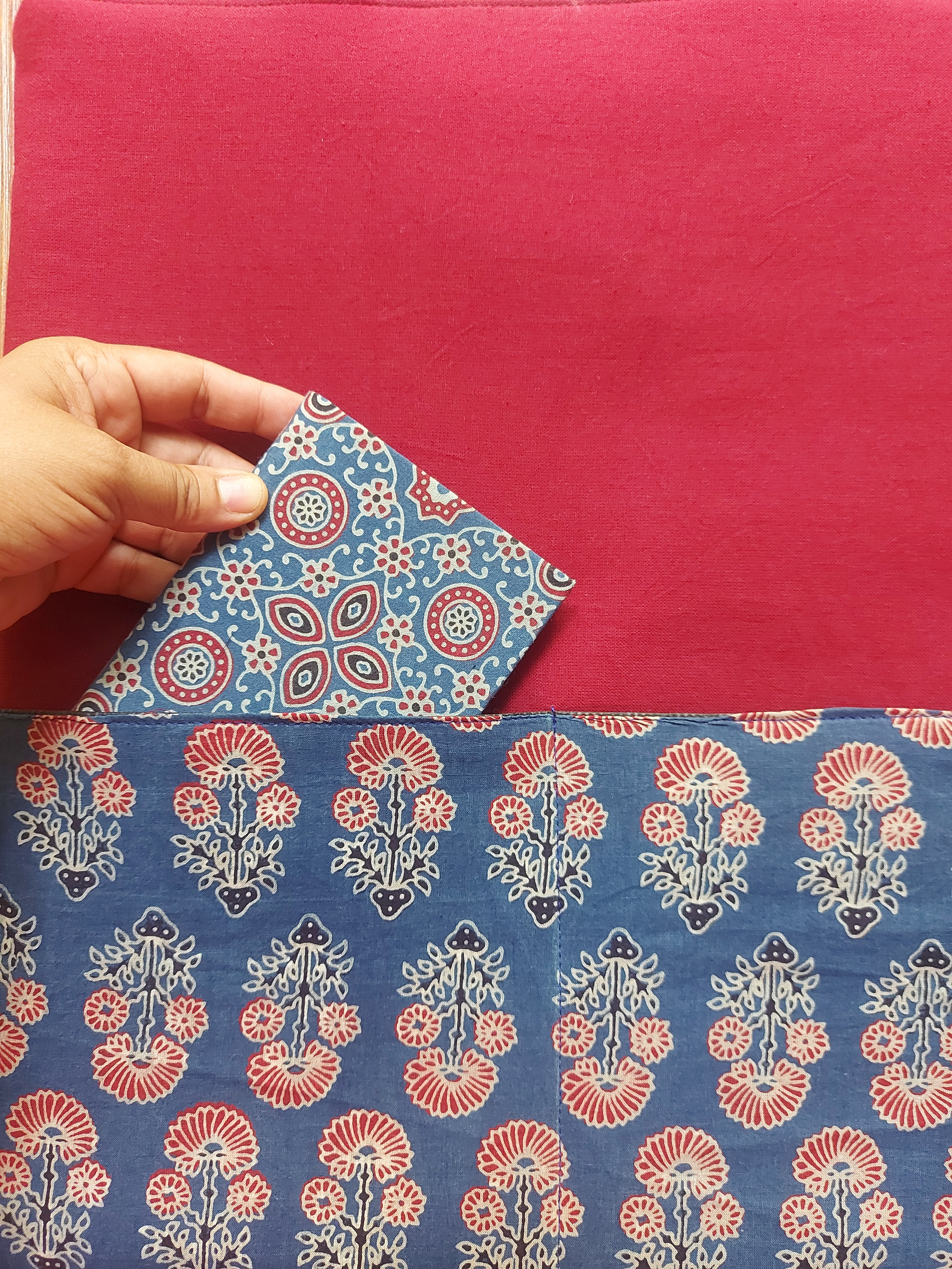 Cotton Tote Bag with Front Pocket