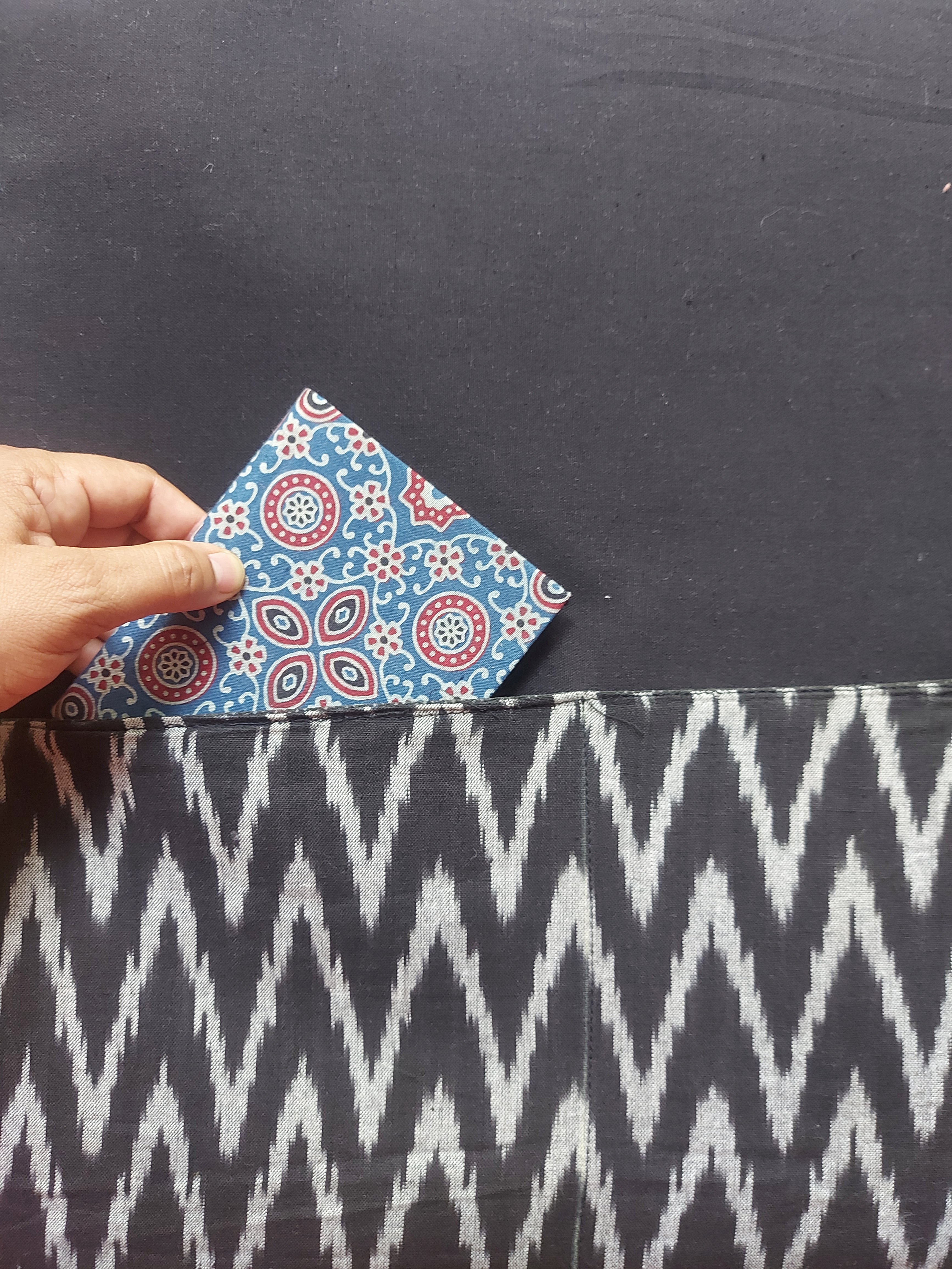 Cotton Tote Bag with Front Pocket
