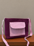 Cotton Rectangle Bag - Purple