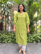 Cotton Casual Kurti - Light Green