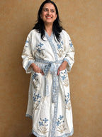 Waffle Bathrobe - Blue