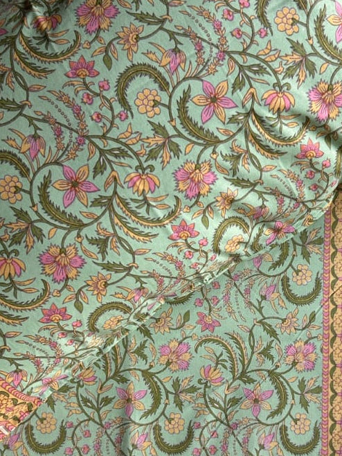Baagh Double Bedsheet - Green