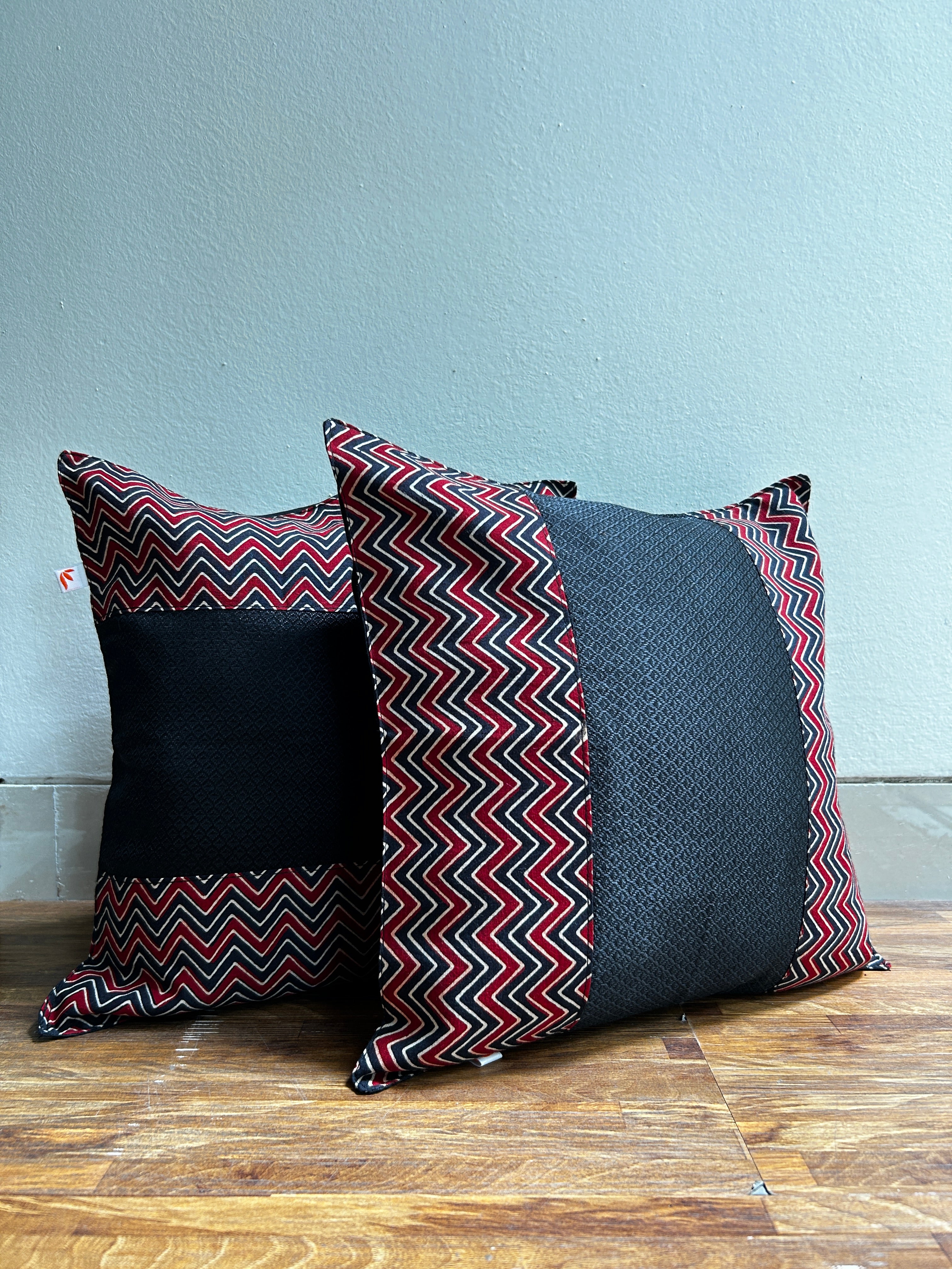 Fusion Cushion Cover - Black + Black