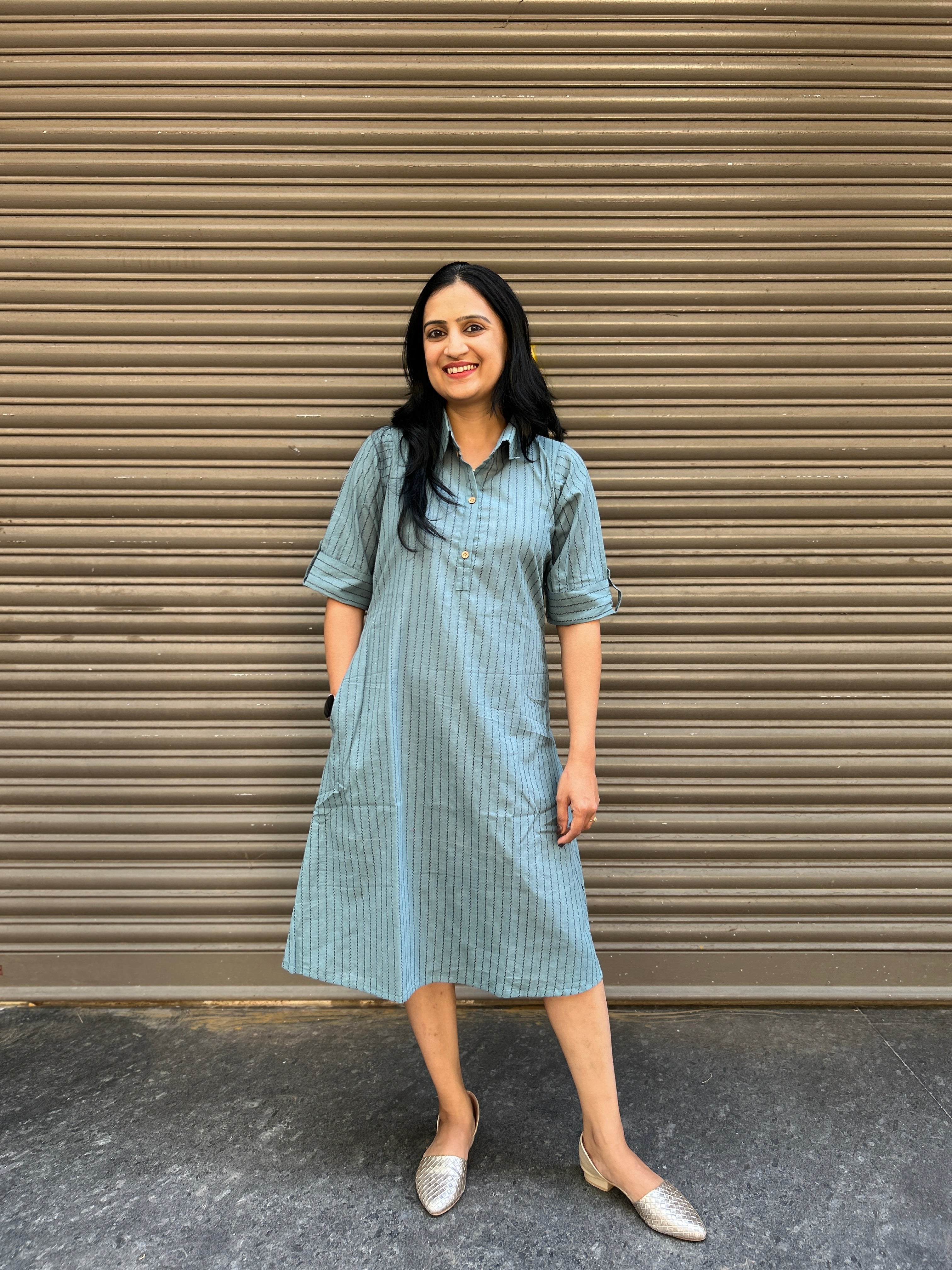 Woman's Casual Dress - Grey