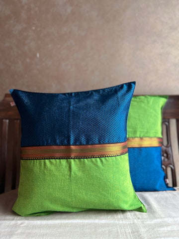 Khun Cushion Cover -  Blue + Green