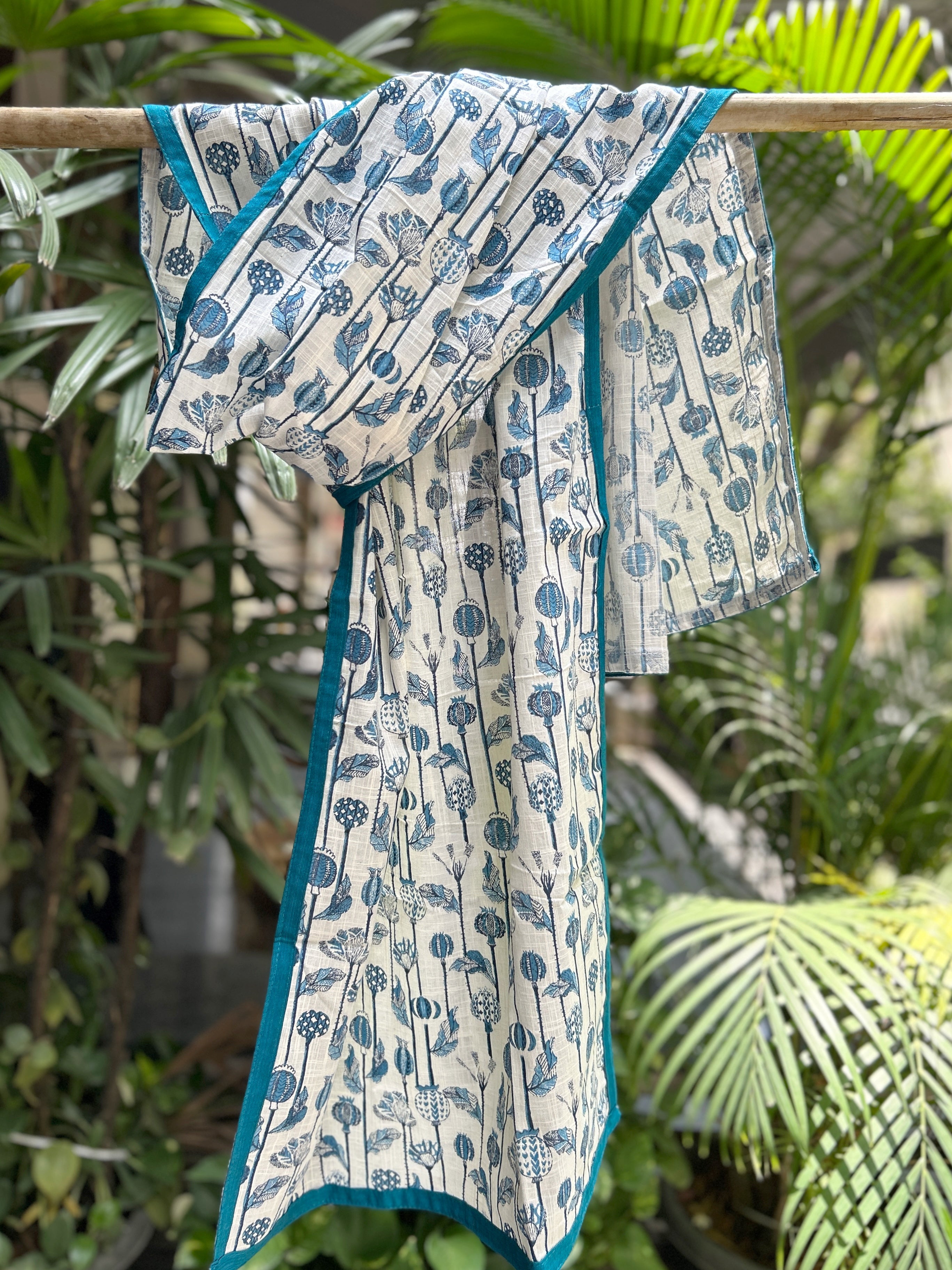 Cotton Stole - Blue
