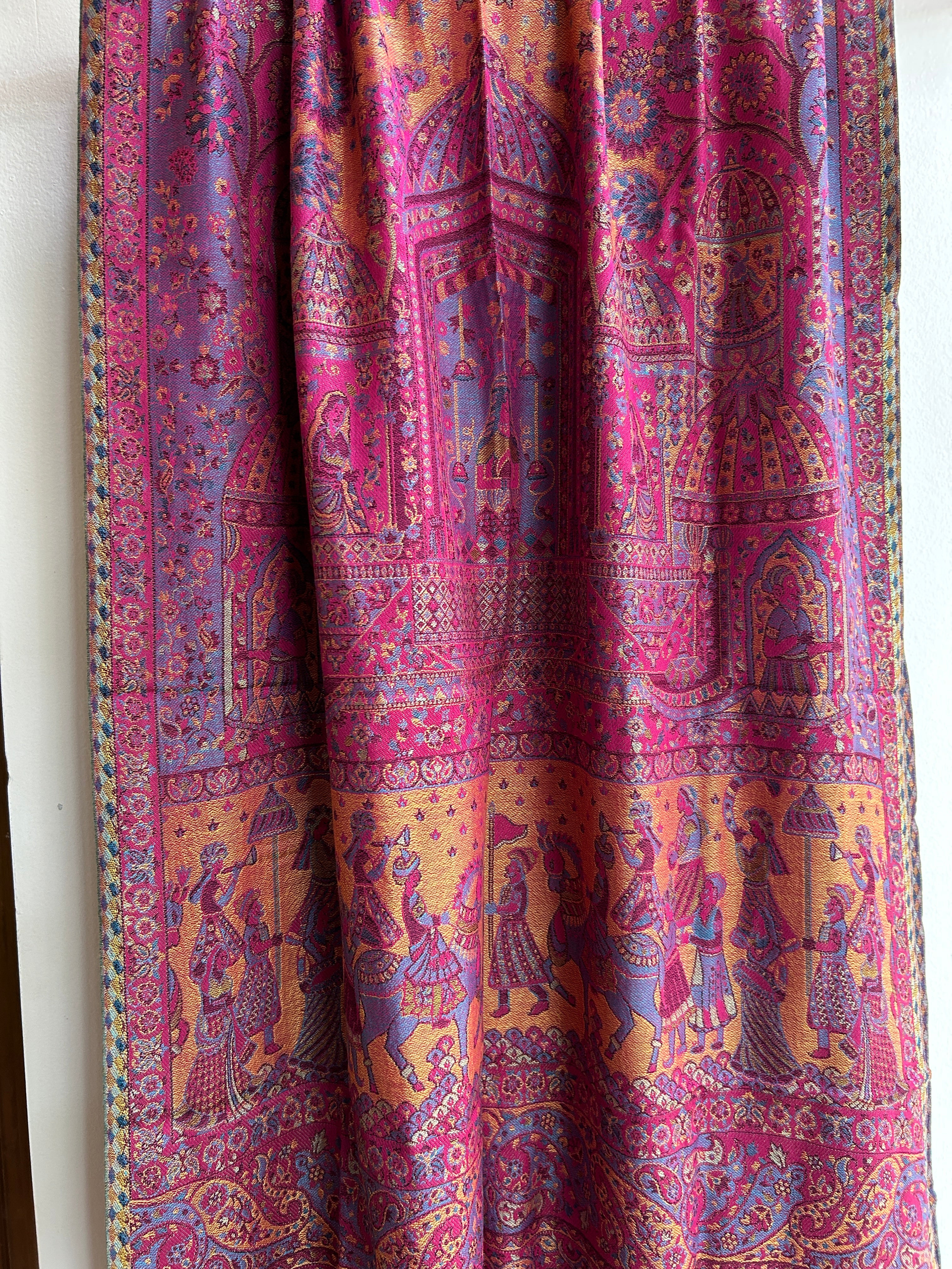 Kashmiri Floral Stole-cum-Shawl