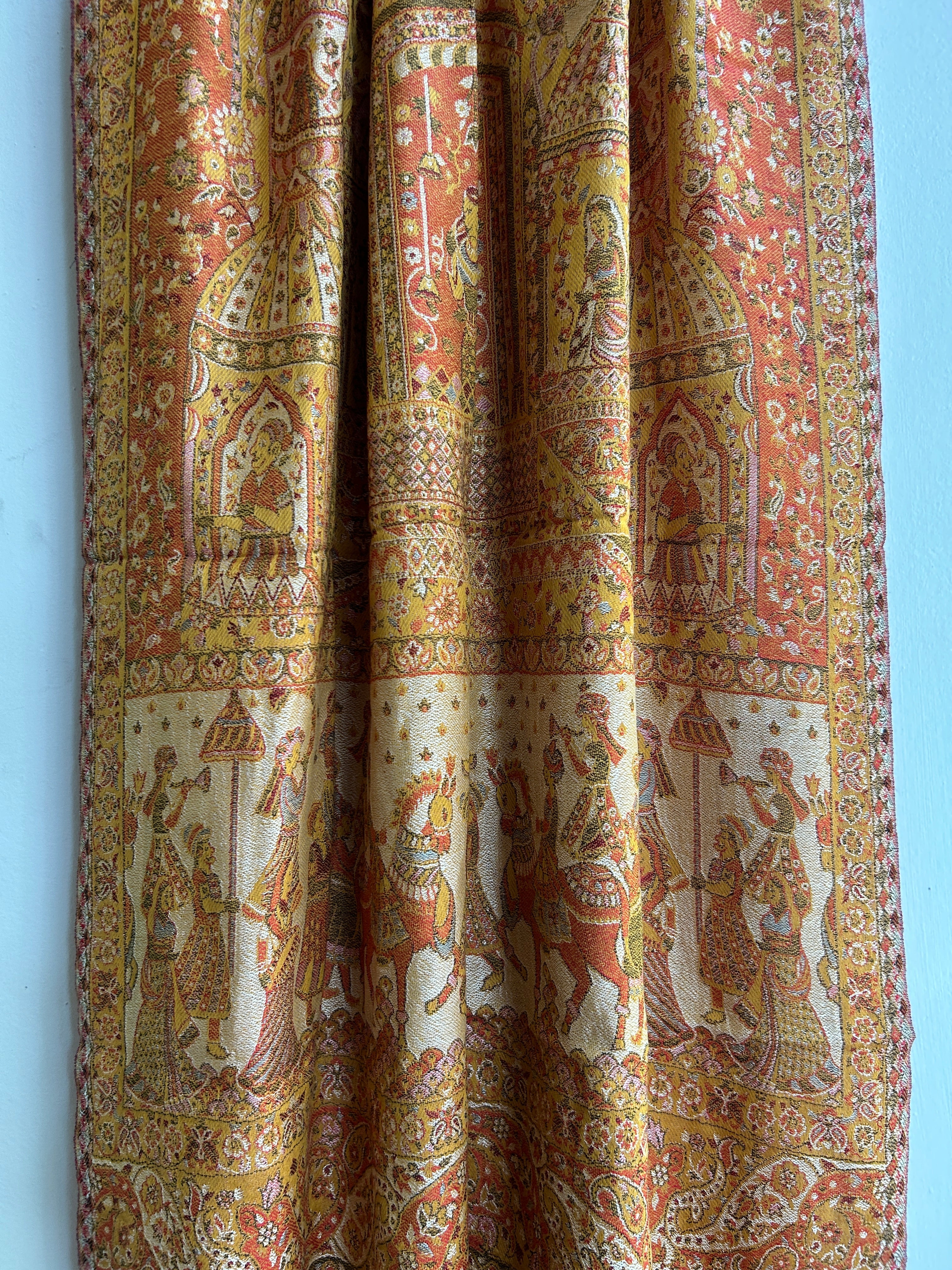 Kashmiri Floral Stole-cum-Shawl