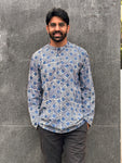 Men's Short Kurta - Indigo