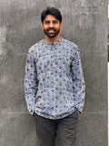 Men's Short Kurta - Indigo