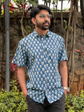 Men's Casual Shirt - Blue Butti