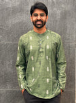 Men's Short Kurta - Green