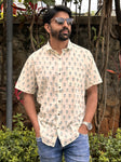 Men's Casual Shirt - White Lotus Butti