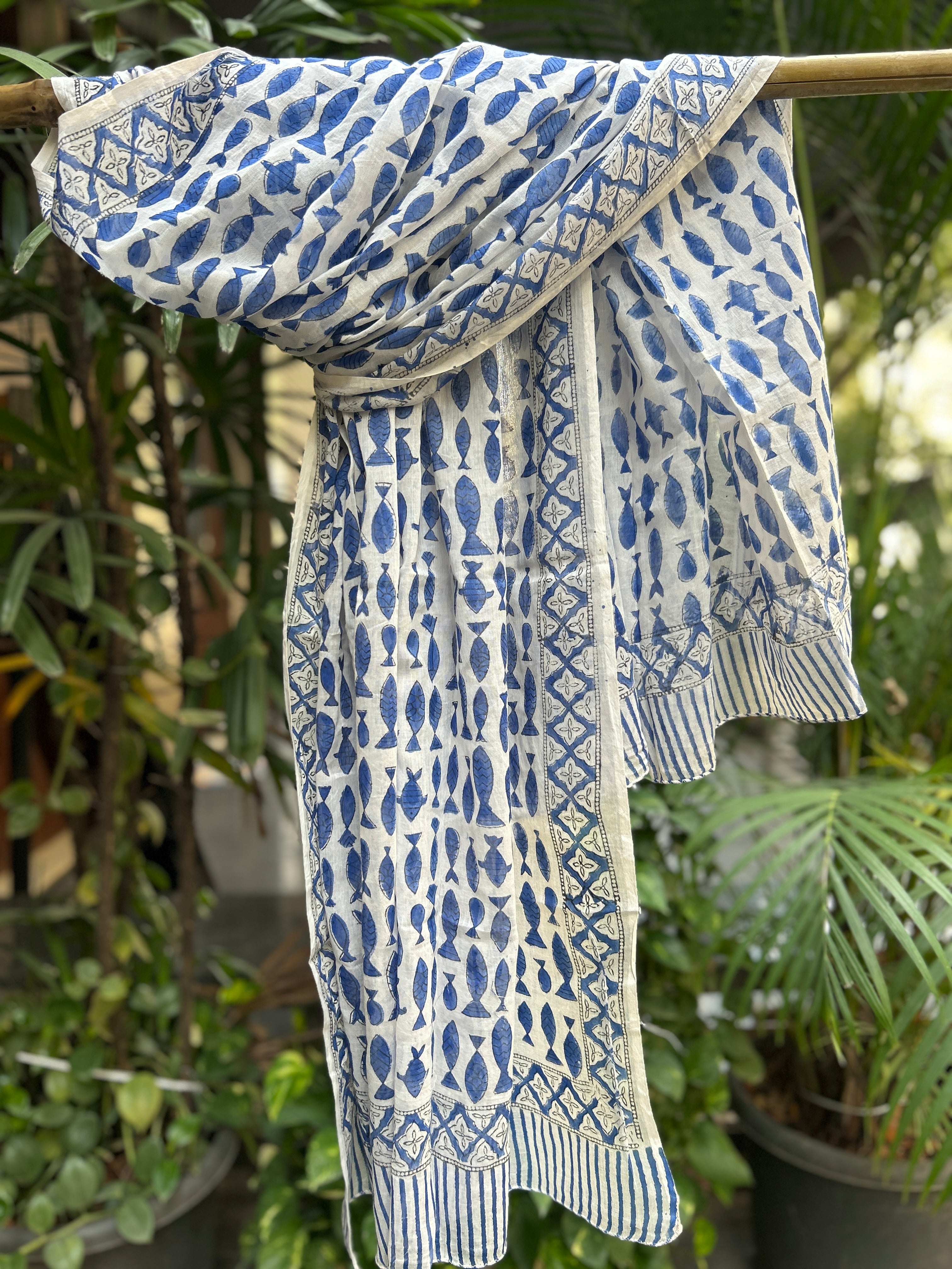 Block Printed Cotton Stole