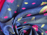 Kotki Cotton Silk Saree - Pink & Blue