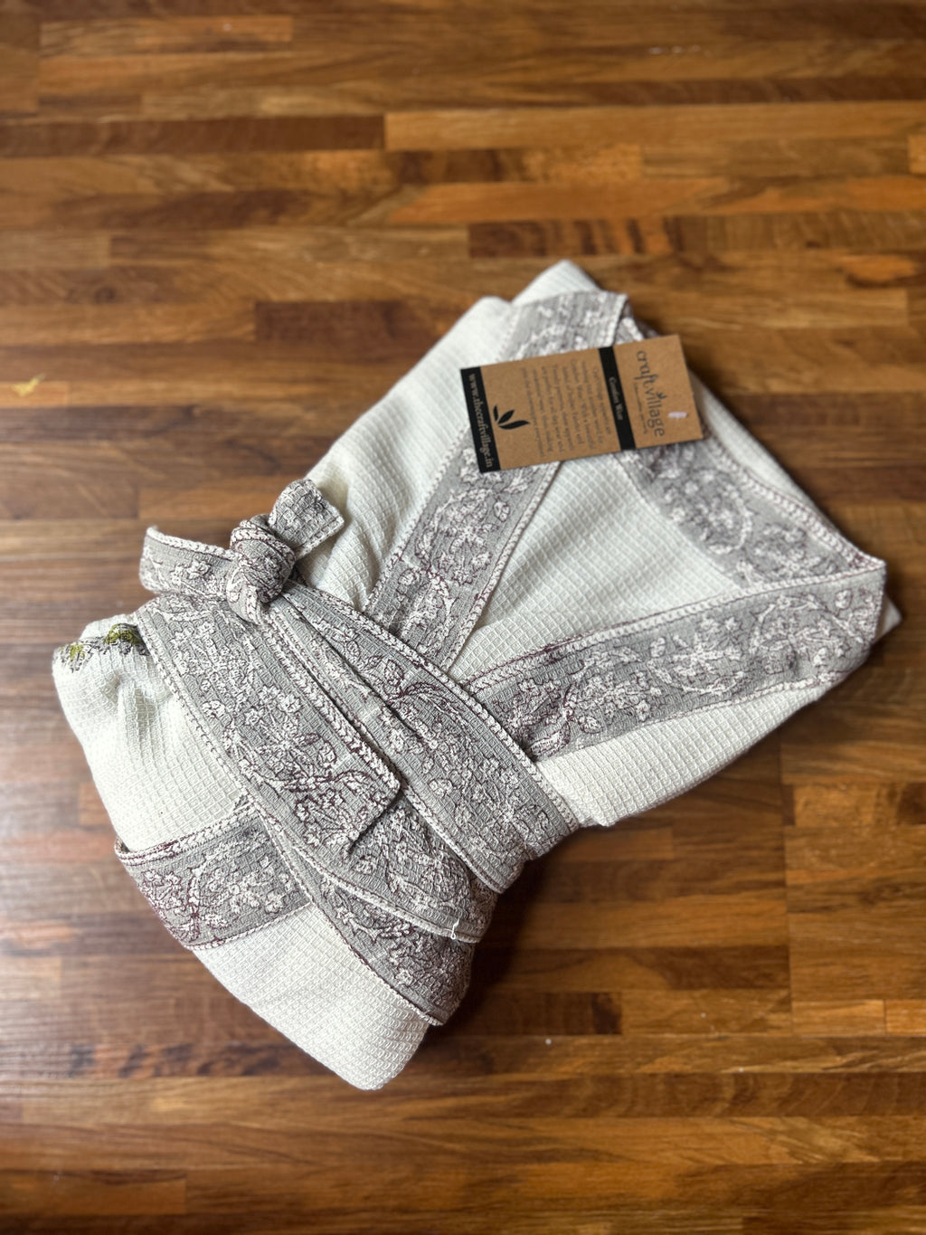 Waffle Bathrobe - Yellow